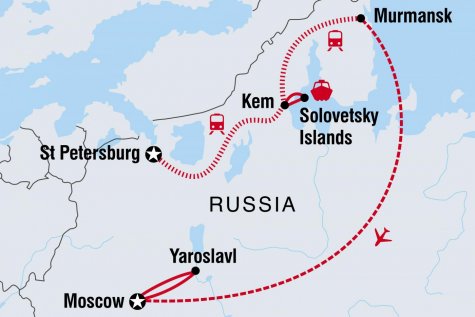 Russia Explorer - Tour Map