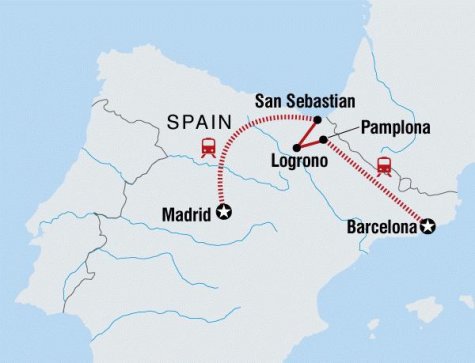 North Spain Discovery - Tour Map