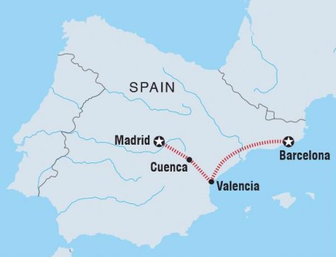 Highlights of Spain - Tour Map