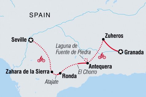 Cycle Andalucia - Tour Map