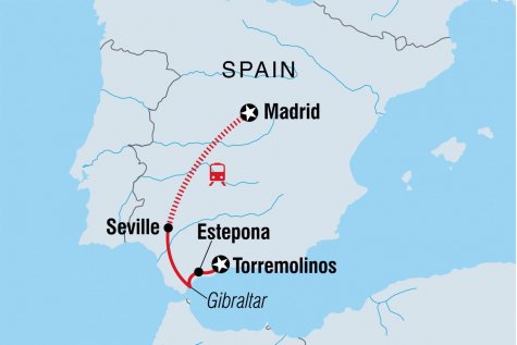 Spain Family Holiday - Tour Map