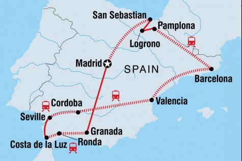 Classic Spain - Tour Map