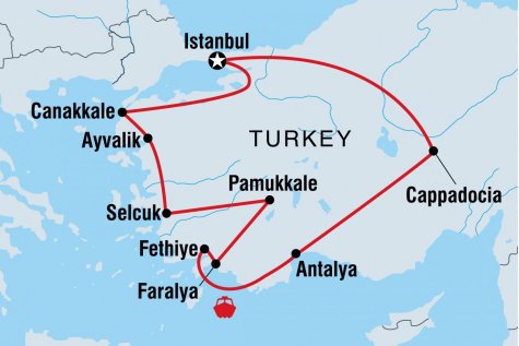 Real Turkey - Tour Map