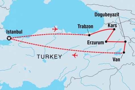 Turkey: Black Sea & Beyond - Tour Map