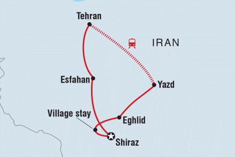 Iran: Women's Expedition - Tour Map