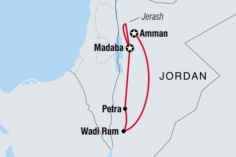 Explore Jordan - Tour Map