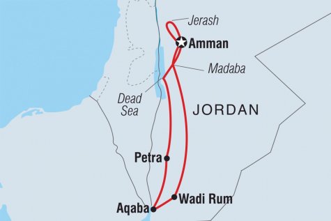 Jordan Discovery - Tour Map