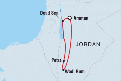Jordan: Women's Expedition - Tour Map