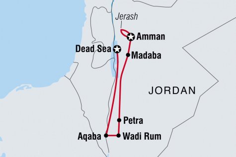 Jordan Family Holiday - Tour Map