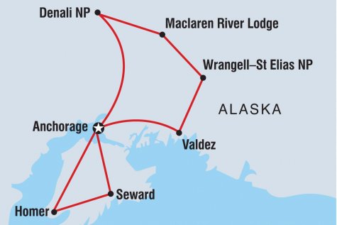 Alaska Adventure - Tour Map