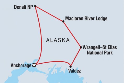 Explore Alaska - Tour Map