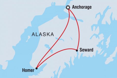 Alaska's Kenai Peninsula - Tour Map
