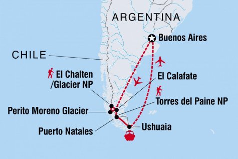 Patagonia Wilderness - Tour Map