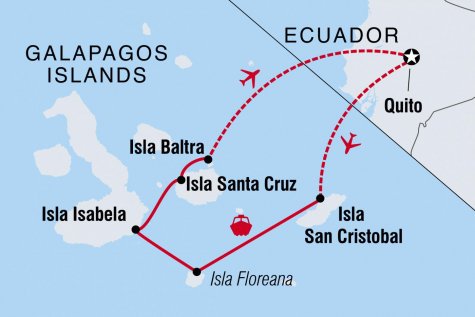 Best of Galapagos - Tour Map