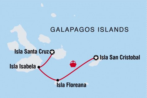 Galapagos Island Hopping - Tour Map