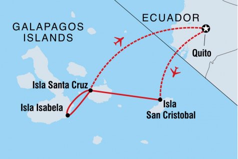 Essential Galapagos - Tour Map