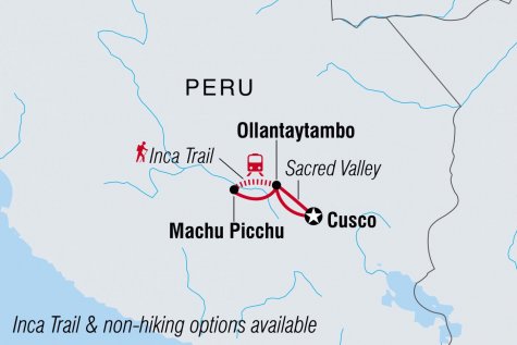 Inca Trail Express - Tour Map
