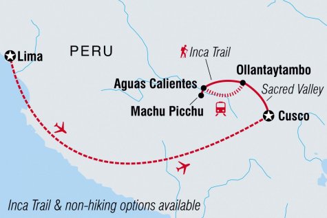 Inca Trail - Tour Map