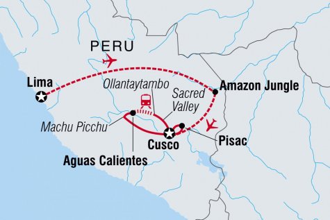 Peru Family Holiday - Tour Map