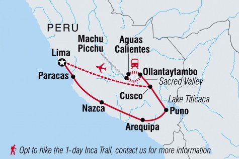 Majestic Peru - Tour Map