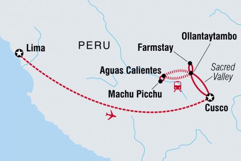 Peru Real Food Adventure - Tour Map