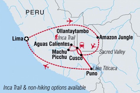 Peruvian Pathways - Tour Map
