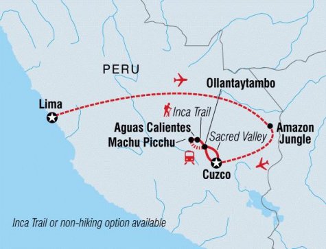 Inca Encounter - Tour Map