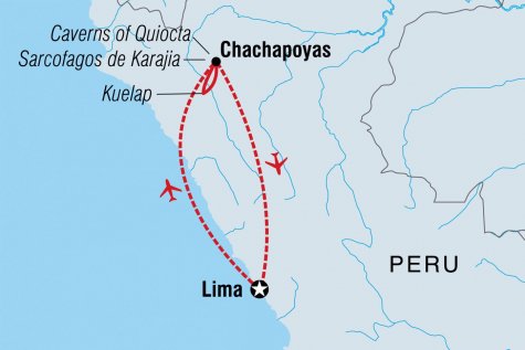 Northern Peru - Tour Map