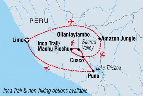 Real Peru - Tour Map