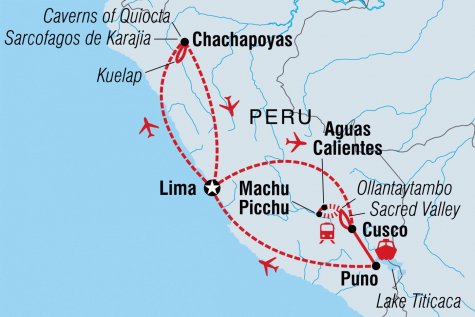 Ultimate Peru - Tour Map