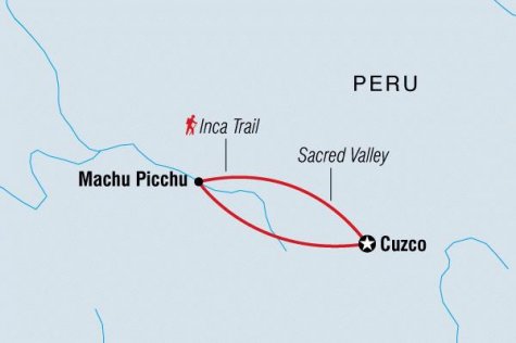 Inca Trail Extension - Tour Map
