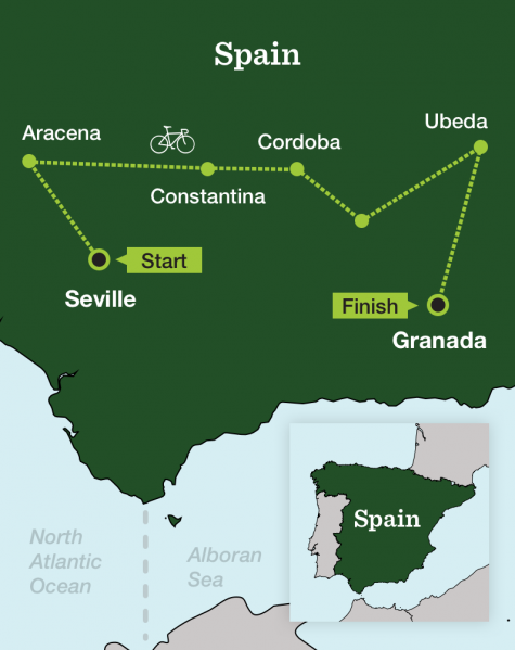 Spain – Heart of Andalucia Cycling - Tour Map