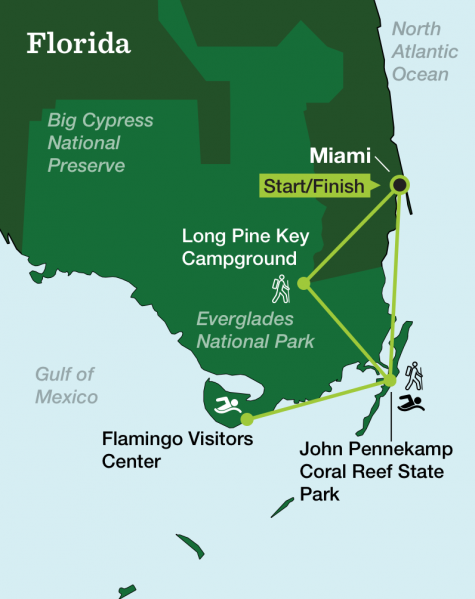 Southern Florida Multisport – Everglades National Park & Beyond - Tour Map