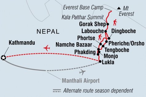 Everest Base Camp Trek - Tour Map
