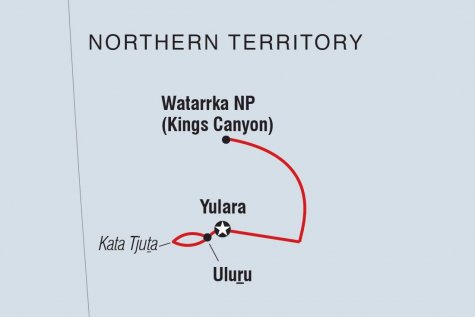 Uluru Camping Getaway - Tour Map