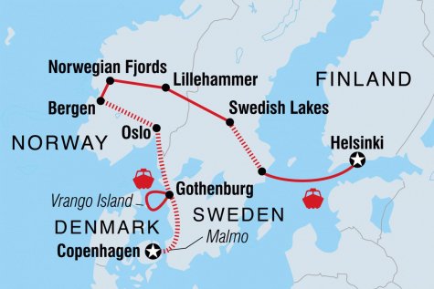 Complete Scandinavia - Tour Map