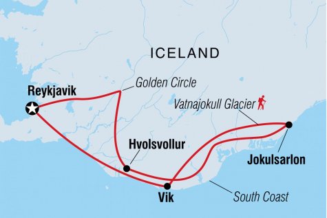 Northern Lights Escape - Tour Map