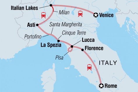 Best of Italy - Tour Map