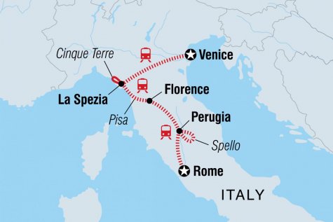 Italy Experience - Tour Map
