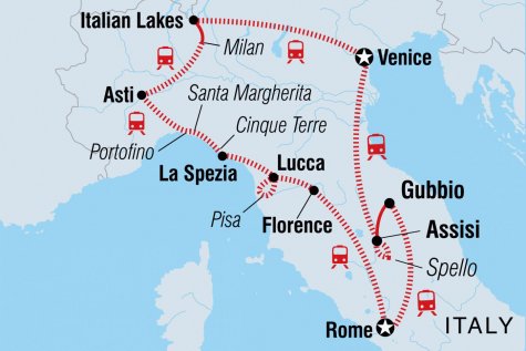 Classic Italy - Tour Map