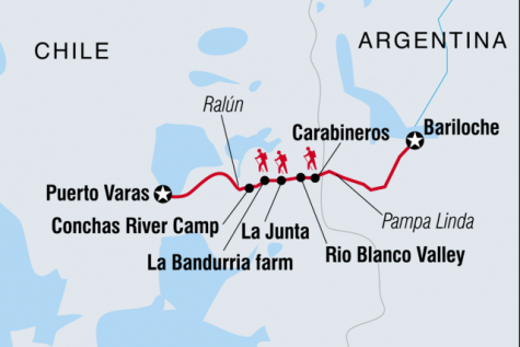 Patagonia Expedition: Andean Crossing - Tour Map