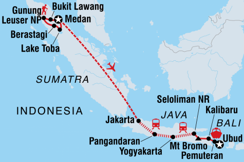 Best of Indonesia - Tour Map