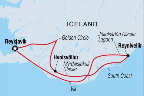 Iceland Express - Tour Map
