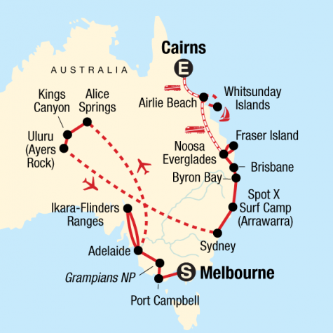 Complete Australia - Tour Map