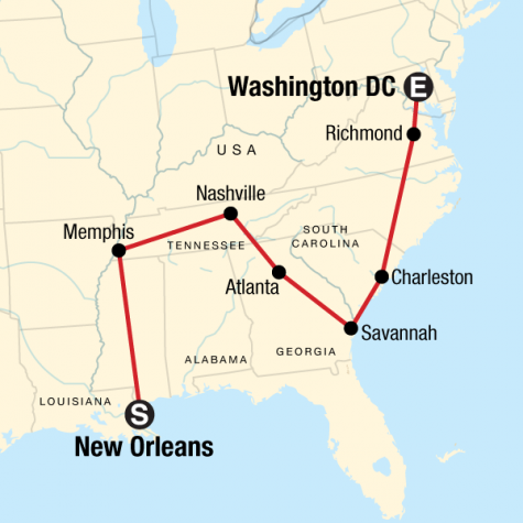 Deep South to DC – Music, Eats, and Culture - Tour Map