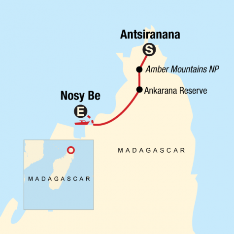 Northern Madagascar Explorer - Tour Map