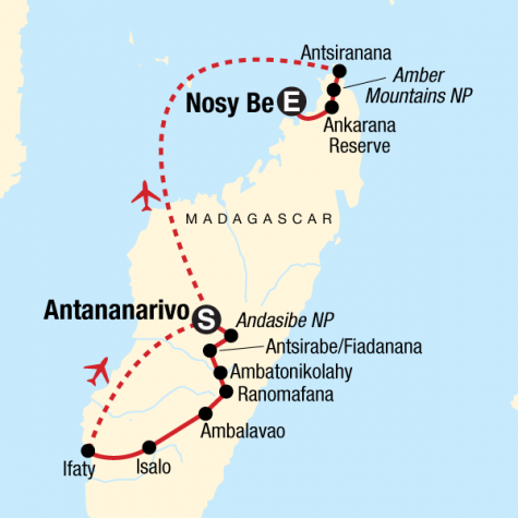 Madagascar In-Depth - Tour Map