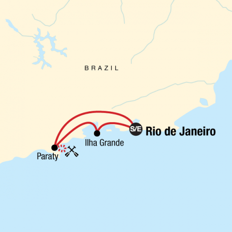 Highlights of Brazil - Tour Map