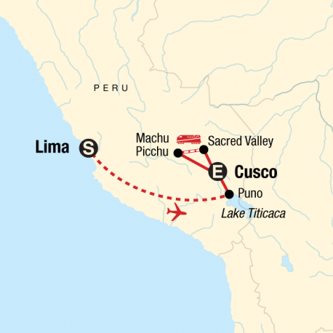Lake Titicaca & Machu Picchu Independent Adventure - Tour Map
