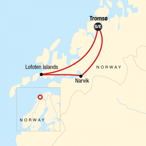 Norway Winter & Northern Lights - Tour Map